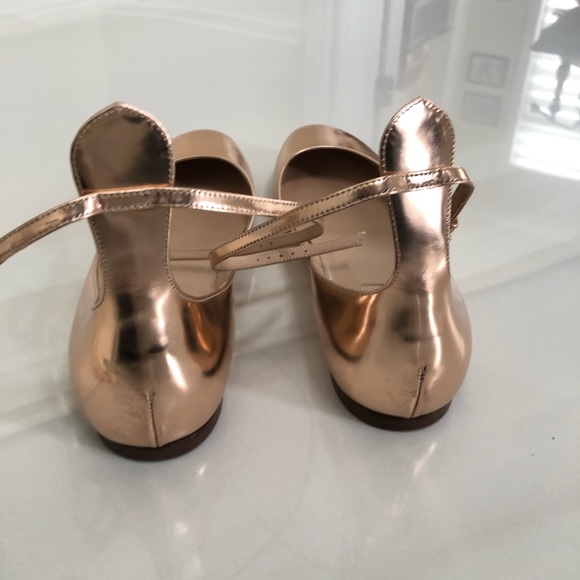 VALENTINO GARAVANI Gold Tango metallic leather ballet flats - Picture 8 of 17